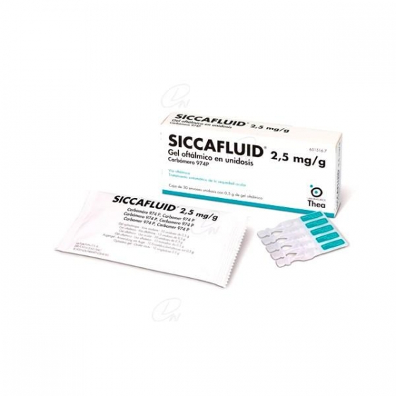 SICCAFLUID 2,5 MG/G GEL OFTLMICO 30 MONODOSIS 0,5 G