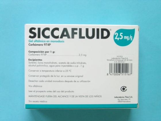 SICCAFLUID 2,5 MG/G GEL OFTLMICO 60 MONODOSIS 0,5 G