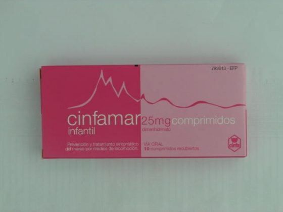 CINFAMAR INFANTIL 25 MG 10 COMPRIMIDOS