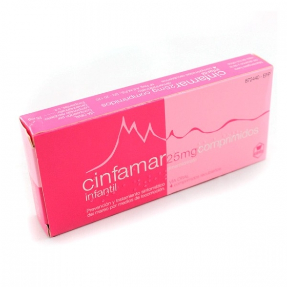 CINFAMAR INFANTIL 25 MG 4 COMPRIMIDOS