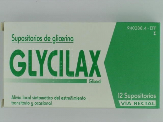 SUPOSITORIOS GLICERINA GLYCILAX ADULTOS 3.31 G 12 SUPOSITORIOS